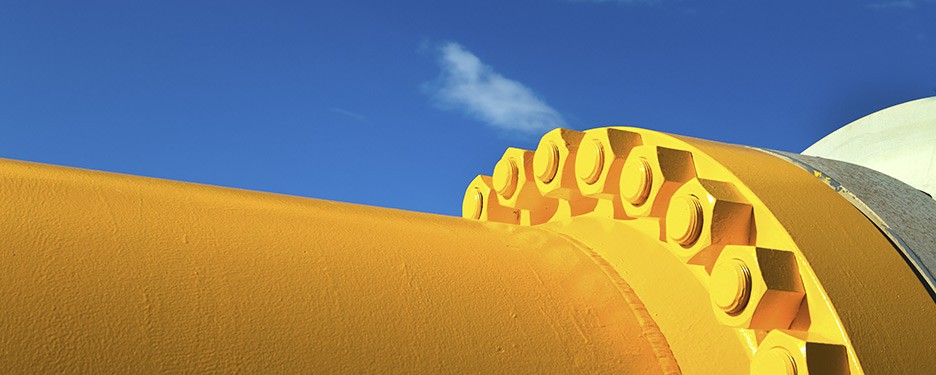 Industrial pipeline flange